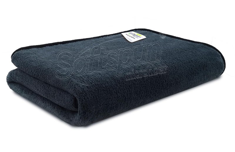 SOFTSPUN Microfiber Bath Towel 500 GSM 1 pc 70140cm Grey Ultra Absorbent Super Soft Lightweight Quick Drying for Men Women Daily Use Extra Large Size Unisex - Image 1