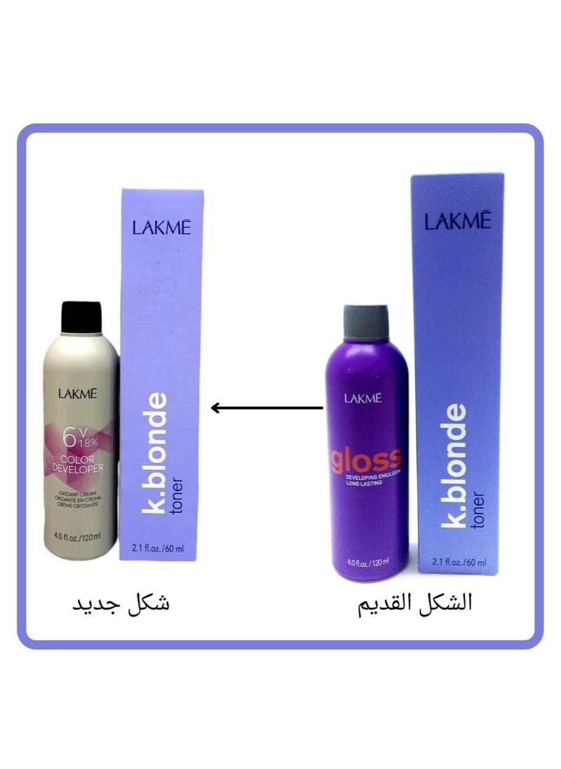 LAKME - تونر لاكمي الفضي مع أكسجين الجلوس 1.8%(6 فولت) 120 مل - Image 1