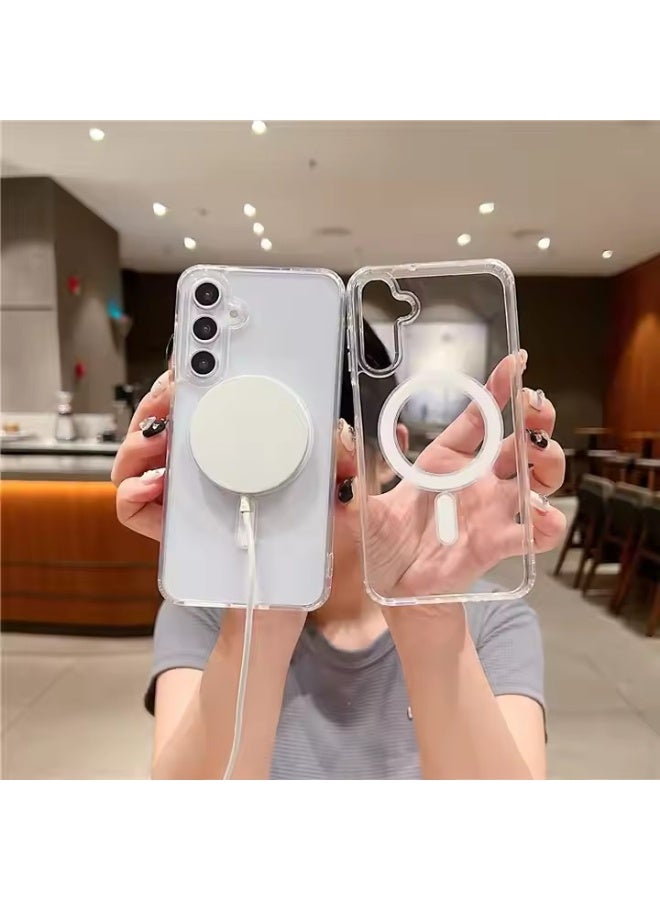 Samsung Galaxy S24 MagSafe Case | Support Wireless Charging | Slim Magnetic Cover | Anti-Scratch & Shockproof | Transparent Hard Case for Galaxy S24 - Image 4