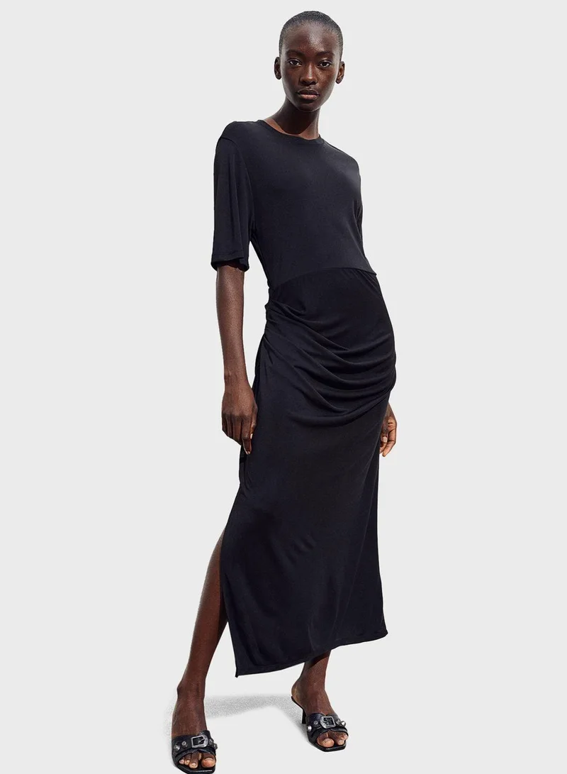H&M Draped Jersey Midi Dress