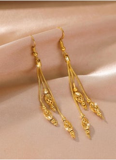 GOLDMAX Elegant 21k Gold Plated Drop Earrings For Women  - Image 1
