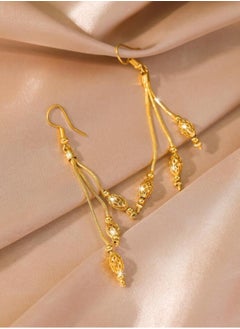 GOLDMAX Elegant 21k Gold Plated Drop Earrings For Women  - Image 2