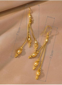 GOLDMAX Elegant 21k Gold Plated Drop Earrings For Women  - Image 3