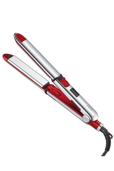 Professional Ceramic Hair Straightener & Curler 2-in-1 with Ionic Technology, 750°F High Heat.