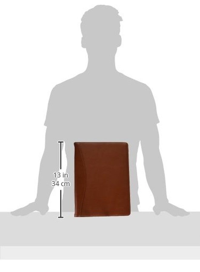 XIAOZHI iCarryAlls Leather Organizer Padfolio with 3-Ring Binder, Fits Letter-Size / A4 Notepad,Brown, 9.8x9.8x12.8 in., 150388PJJ-Brown - Image 3