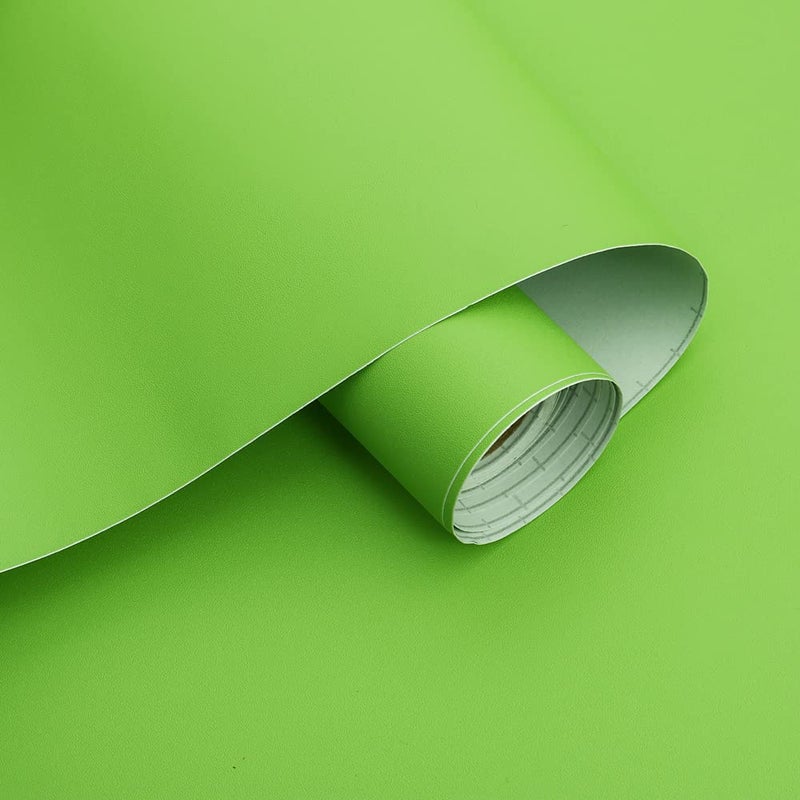 Ismoon 157118Solid Green Wallpaper Peel and Stick Green Contact Paper SelfAdhesive Wall Paper Removable Waterproof Wallpaper for Natural Bedroom Dorm Shelf Liner Countertop Cabinet Wardrobe