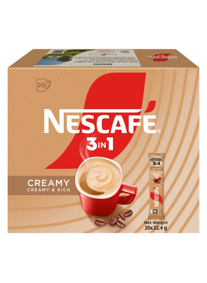 Nescafe 3-In-1 Creamy And Rich Coffee Mix Sachet 22.4grams Pack of 20 - Image 5