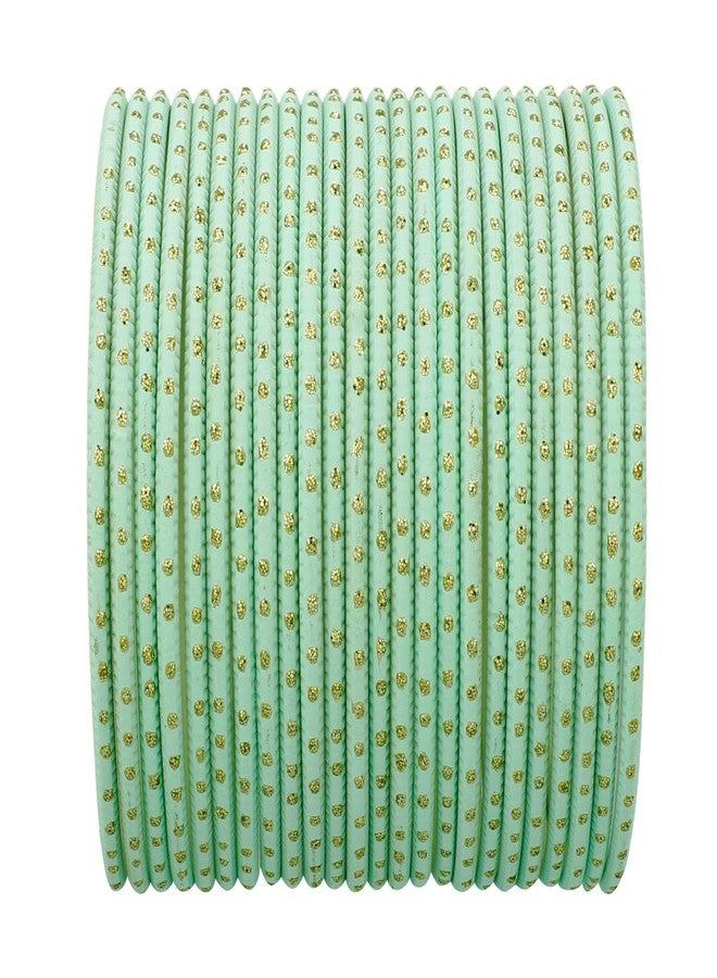 Efulgenz Metal Bangles for Women Indian Bangles Set Plain Metal Bangle Bracelets Bollywood Costume Jewelry for Women - Image 1