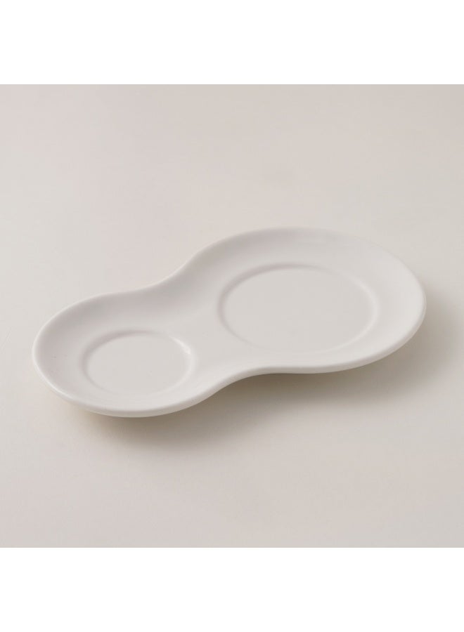 Dallaty طقم شاي وقهوة زجاجي 18 قطعة، أبيض - Image 3