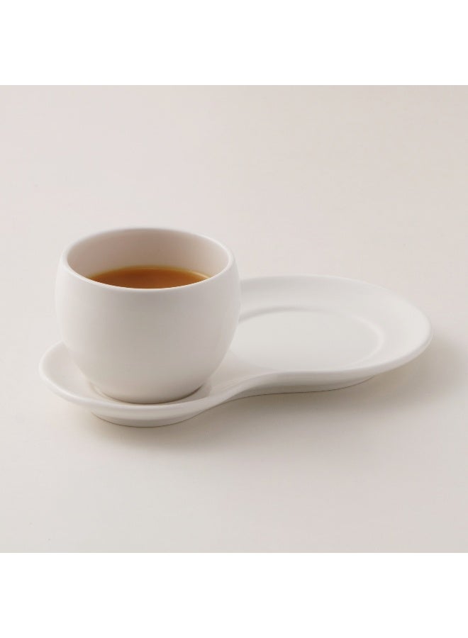 Dallaty طقم شاي وقهوة زجاجي 18 قطعة، أبيض - Image 5