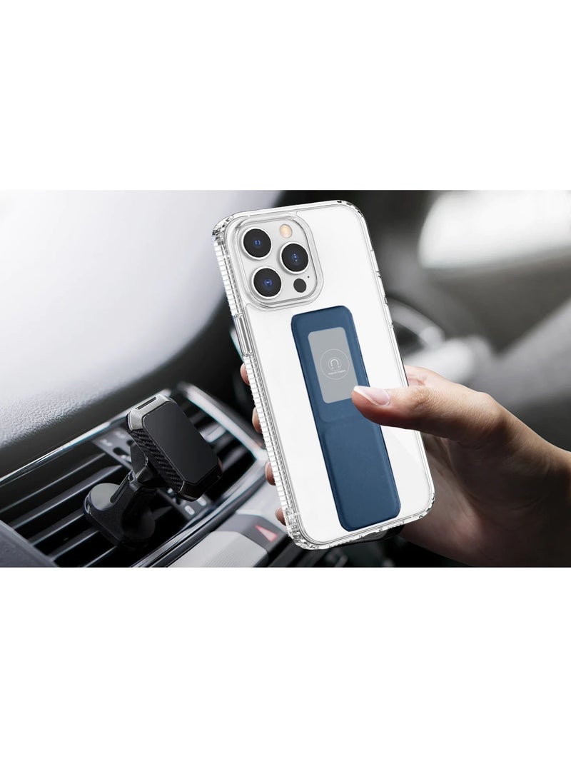 Wtech TPU Hand Grip Air Pillow Case Cover For Apple iPhone 15 Pro Max 2023 Clear/Navy Blue - Image 2