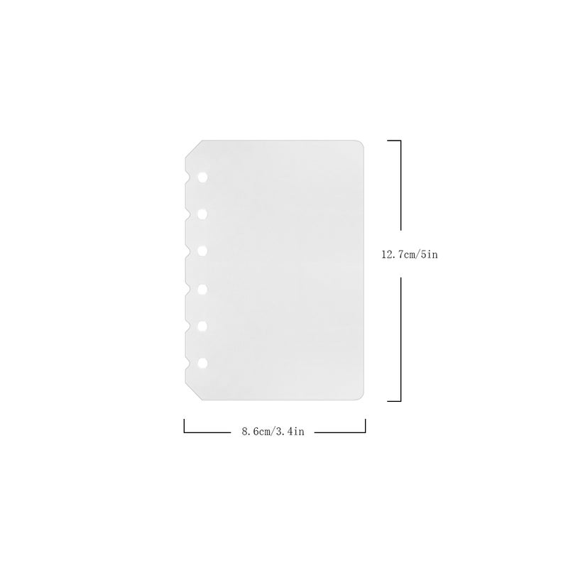 Zelten 6 Pack A7 6 Holes Binder Divider Plastic Binder Divider Waterproof 6 Holes Divider for Personal Organiser (Divider, A7) - Image 2