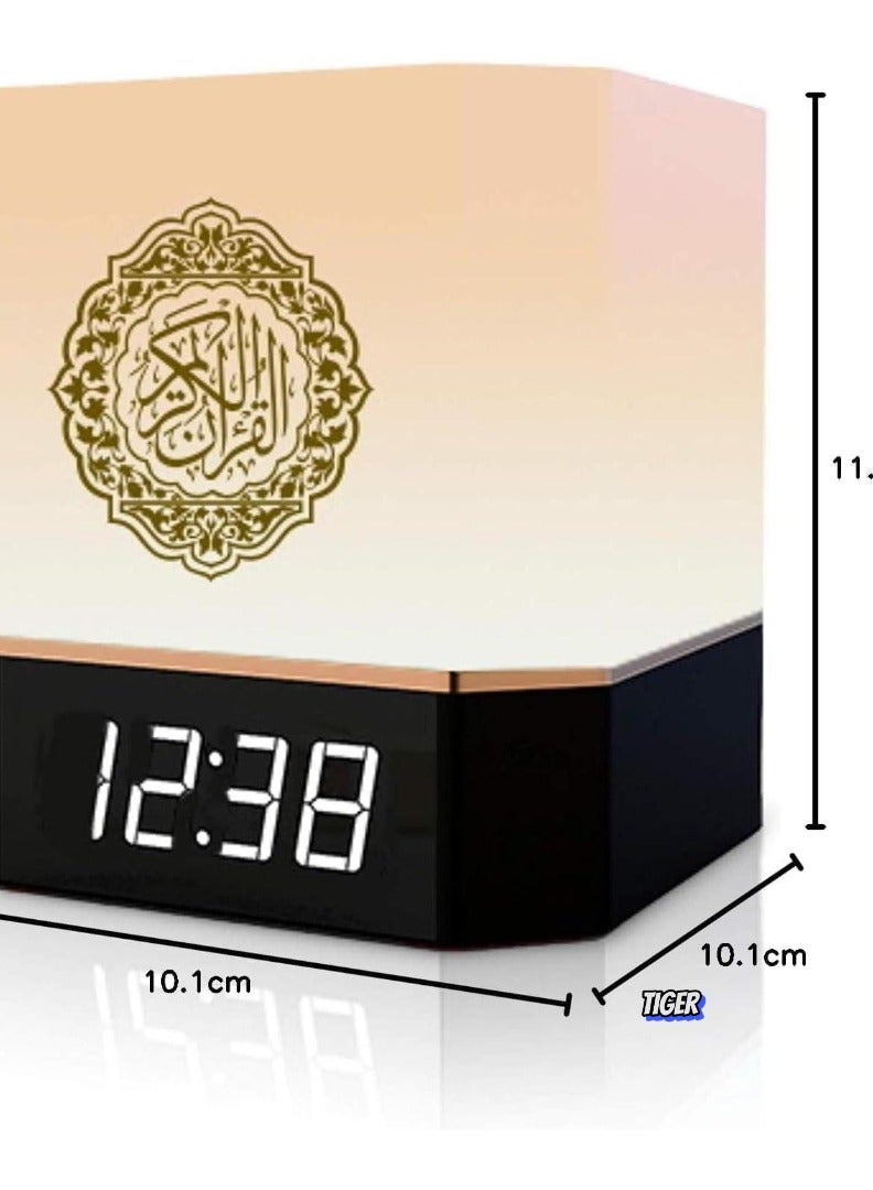 TIGER Quran Speaker with Lamp & Clock – 14 Language Translations, 18 Reciters, Azaan Settings & Mobile App Control, Perfect Islamic Gift for All Ages (Black)  - Image 2