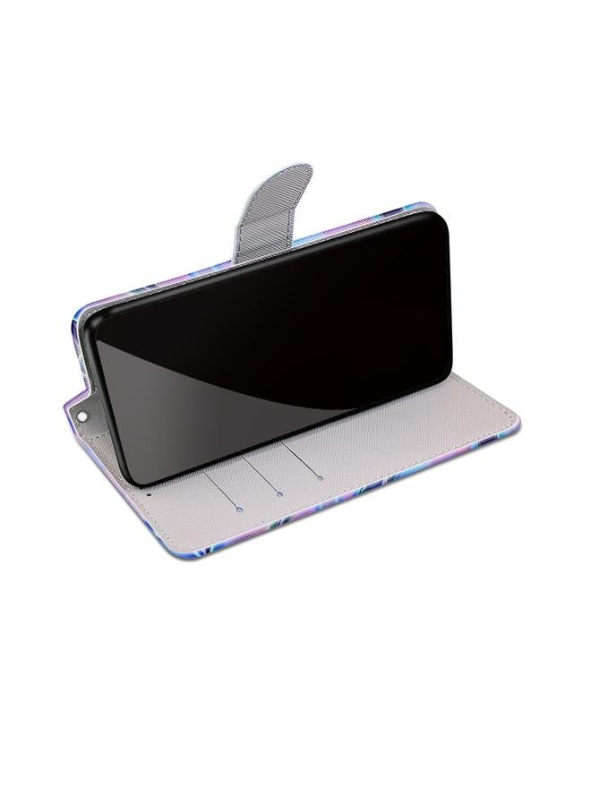 Zaboon Case For Huawei P50 Pro Coloured Drawing Cross Texture Horizontal Flip PU Leather Case with Holder & Card Slots & Wallet & Lanyard - Image 5