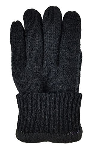 BRUCERIVER Men Pure Wool Knitted Gloves with Thinsulate Lining Size L/XL (Black) - Image 5