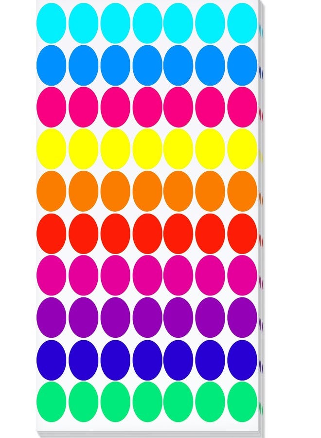 Darfukei Dot Sticker 2100 Pcs, 3/4" Blank Garage Sale Price Stickers, Circle Sticker‘s, Color-Coding Labels Stickers, Colored Dot Round Markers Sticker for Prices Sale, Coding, Classification, Prioritizing - Image 1