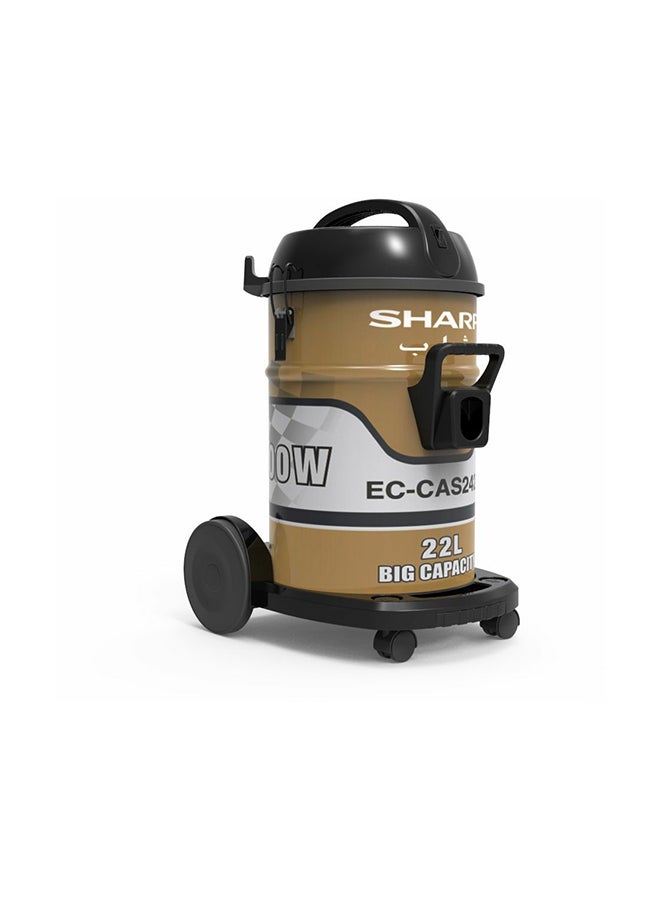 SHARP Metallic Drum Vacuum Cleaner 2400 W EC-CA2422-Z 2400 W EC-CA2422-Z Gold/Black - Image 1