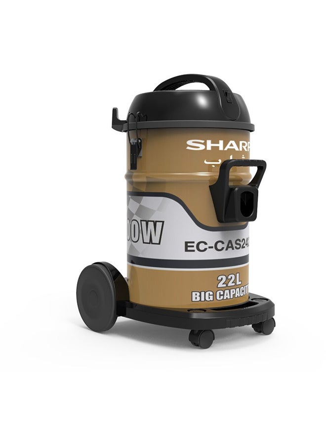 SHARP Metallic Drum Vacuum Cleaner 2400 W EC-CA2422-Z 2400 W EC-CA2422-Z Gold/Black - Image 2