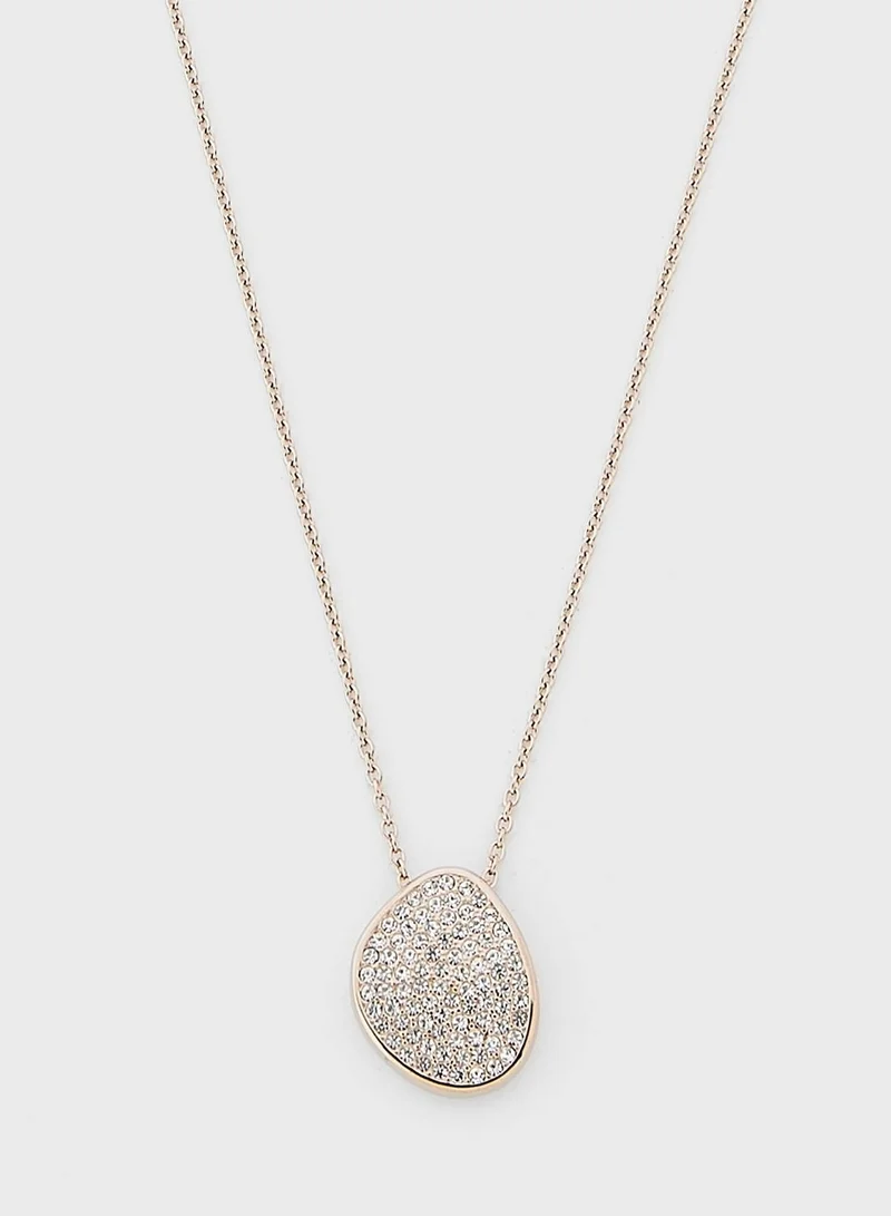 CALVIN KLEIN Ionic Plated Carnation Gold Steel With Crystal Necklace