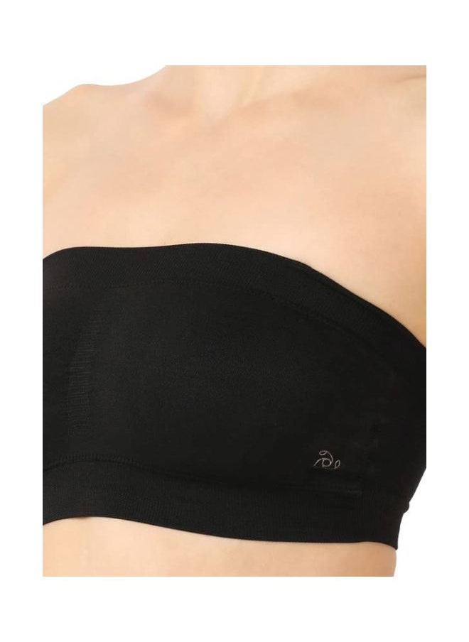 JOCKEY - Jockey 1545 Women Wire free Padded Micro Touch Nylon Elastane Stretch Full Coverage Bandeau Bra with Removable Pads and Detachable Transparent Straps - Image 1