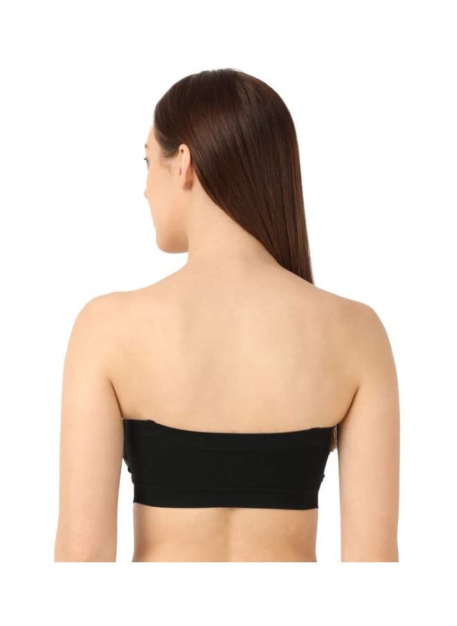 JOCKEY - Jockey 1545 Women Wire free Padded Micro Touch Nylon Elastane Stretch Full Coverage Bandeau Bra with Removable Pads and Detachable Transparent Straps - Image 1