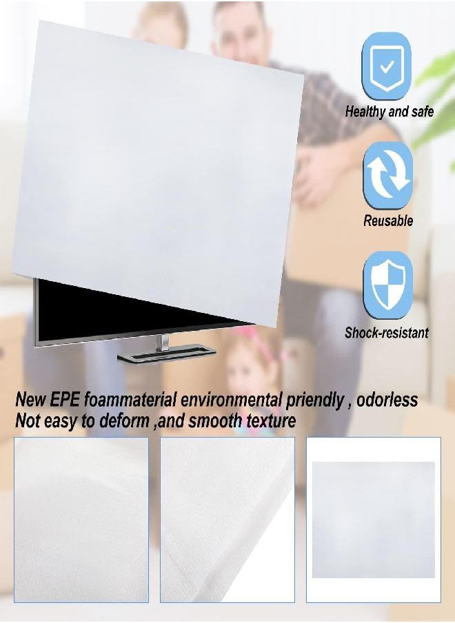 Sosation - 2 Pcs TV Cover for Moving Foam Flat Screen TV Cover Waterproof and Weatherproof TV Protection Moving Supplies 30 x 40'' TV Display Screen Protector for TV Moving, Storage, or Renovation Fits to 43" - Image 1