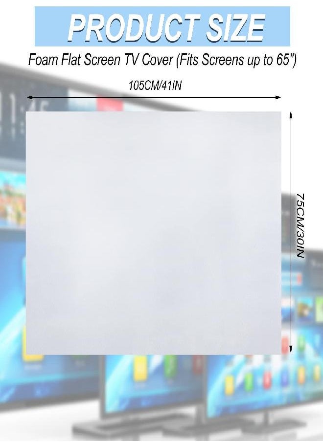 Sosation - 2 Pcs TV Cover for Moving Foam Flat Screen TV Cover Waterproof and Weatherproof TV Protection Moving Supplies 30 x 40'' TV Display Screen Protector for TV Moving, Storage, or Renovation Fits to 43" - Image 1