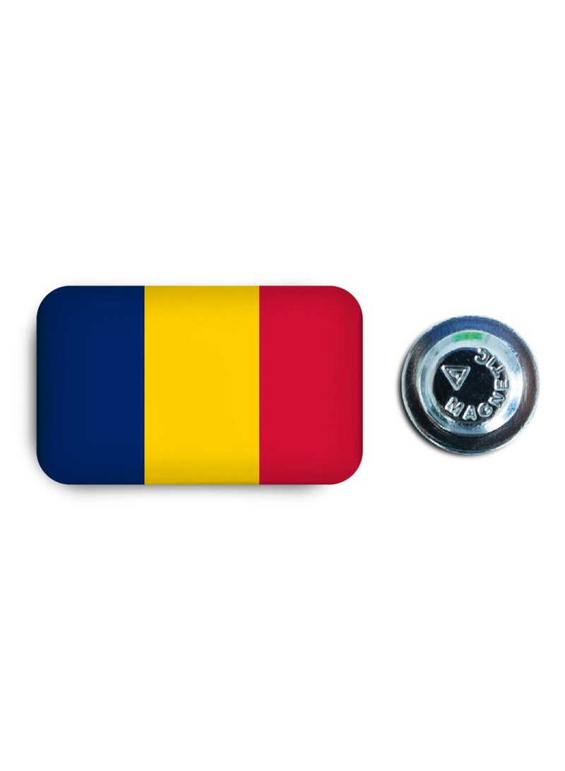 971MEDIA Chad Flag Magnetic Badge - Image 1