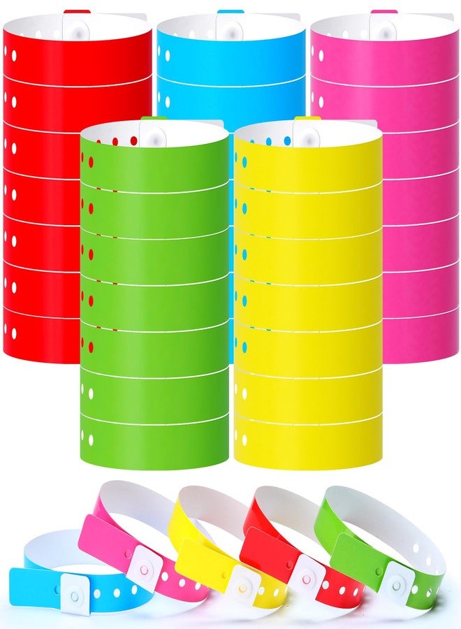 WinnerWhy 200 Pieces Plastic Bracelets with Snap Closure for Thumb Sucking Stopper and Finger Sucking Prevention Fixing Disposable the Habit Breaking Bracelets Neon Wristbands - Image 1
