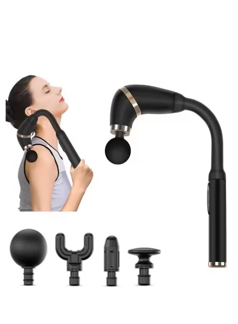 Massage Gun with Extended Handle, Revolutionary U-Shaped Back Massager for Pain Relief, Deep Tissue Body Massage Hammer for Neck, Shoulder, Leg, Reach Every Muscle Easily - Image 1