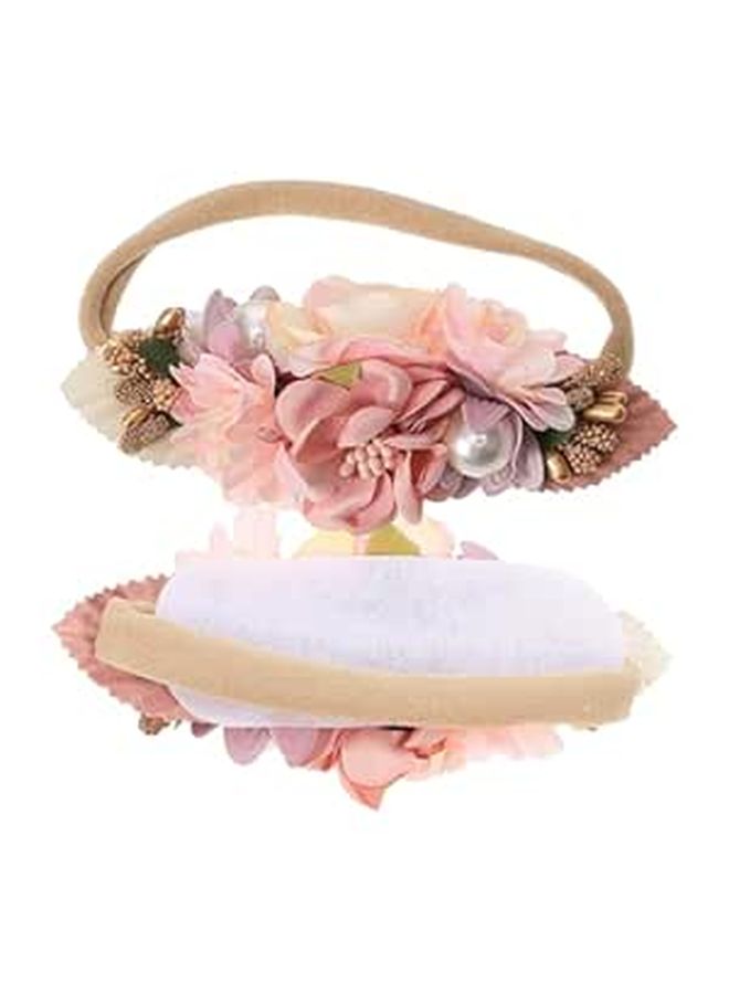 Floral Headband 2pcs Newborn Photo Hair Accessory for Boys Girls Birthday Daily - Image 1