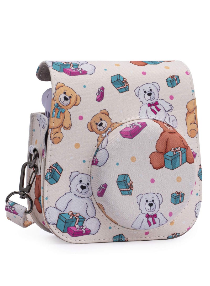 KASTWAVE حافظة لكاميرات فوجي فيلم إنستكس ميني 11 / 9 / 8 مع جيب ملحق وحزام كتف قابل للفصل / قابل للتعديل - Image 1