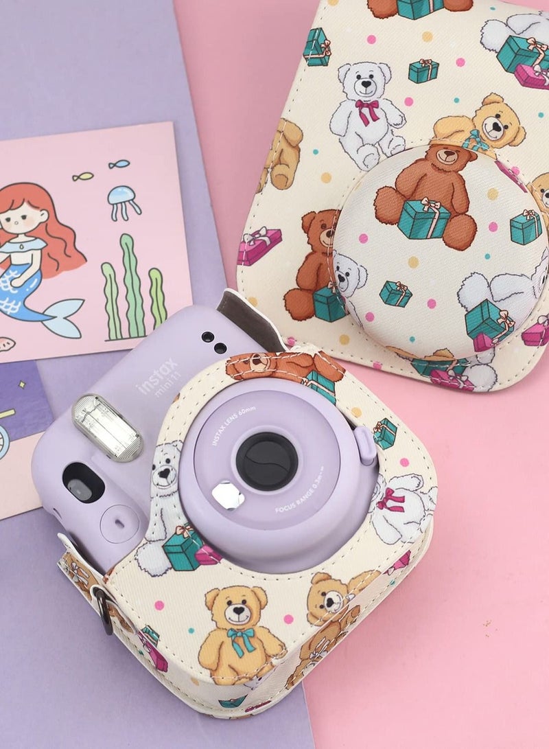 KASTWAVE حافظة لكاميرات فوجي فيلم إنستكس ميني 11 / 9 / 8 مع جيب ملحق وحزام كتف قابل للفصل / قابل للتعديل - Image 5