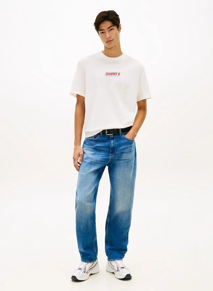 TOMMY JEANS  90s Logo Embroidery Jersey T-Shirt for Men | Best Price UAE