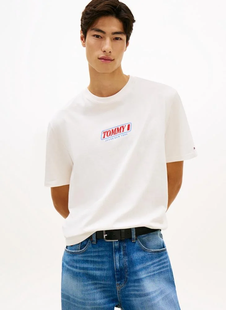 TOMMY JEANS  90s Logo Embroidery Jersey T-Shirt for Men | Best Price UAE