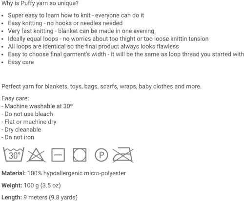 Alize Puffy Color Baby Blanket Yarn Lot of 4skn 400gr 39.3 yds 100% Micropolyester Soft Yarn Hand Knitting Yarn (5924) - Image 4