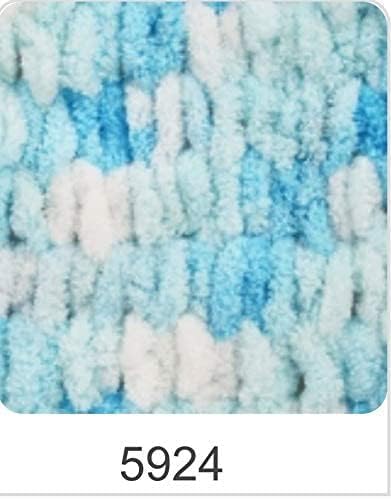 Alize Puffy Color Baby Blanket Yarn Lot of 4skn 400gr 39.3 yds 100% Micropolyester Soft Yarn Hand Knitting Yarn (5924) - Image 3