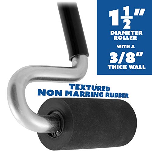 Fulton Long Handle J Roller with Thick Rubber Roller 1-1/2” in Diameter by 2-7/8” Wide For Veneers Laminate Wall Coverings and Edge Banding for Maximum Pressure Adhesion - Image 2