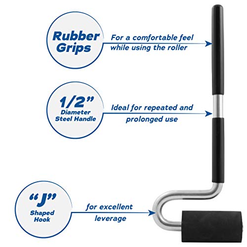 Fulton Long Handle J Roller with Thick Rubber Roller 1-1/2” in Diameter by 2-7/8” Wide For Veneers Laminate Wall Coverings and Edge Banding for Maximum Pressure Adhesion - Image 5