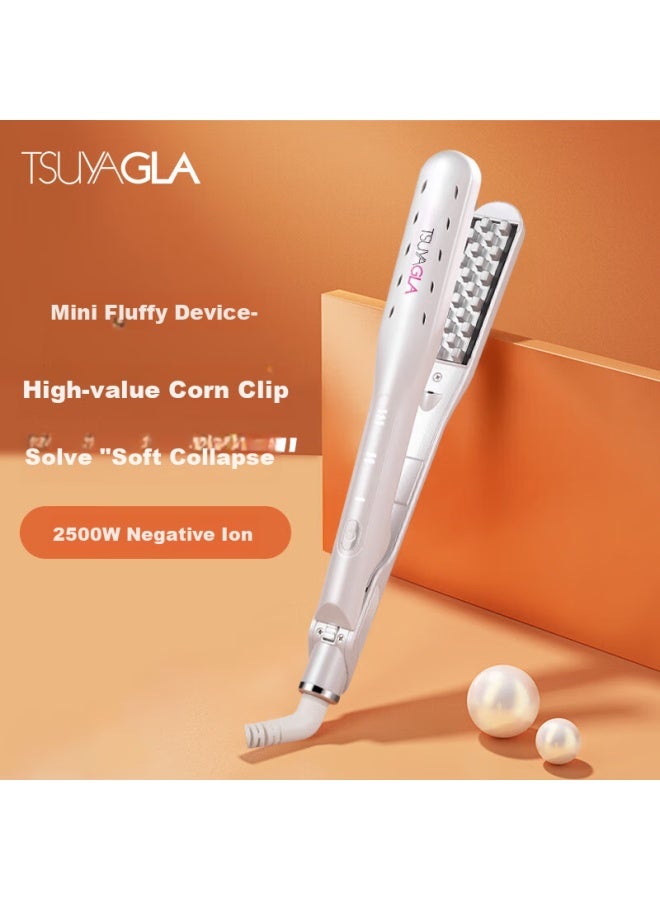 TSUYAGLA Cuiya Corn Curling Iron, Mini Portable High Crown Corn Silk Curler, Negative Ion Hair Straightener, Root Lift Curler, 520 Birthday Gift, Tm20 White Valentine's Day Gift - Image 4