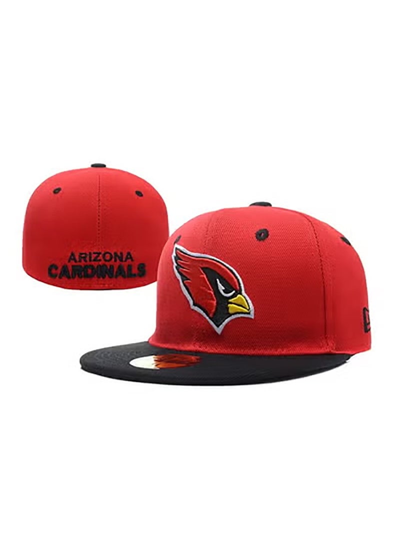 قبعة كاردينالز مسطحة الحافة، حمراء - قبعة عصرية بتباين أسود، 60.6 سم