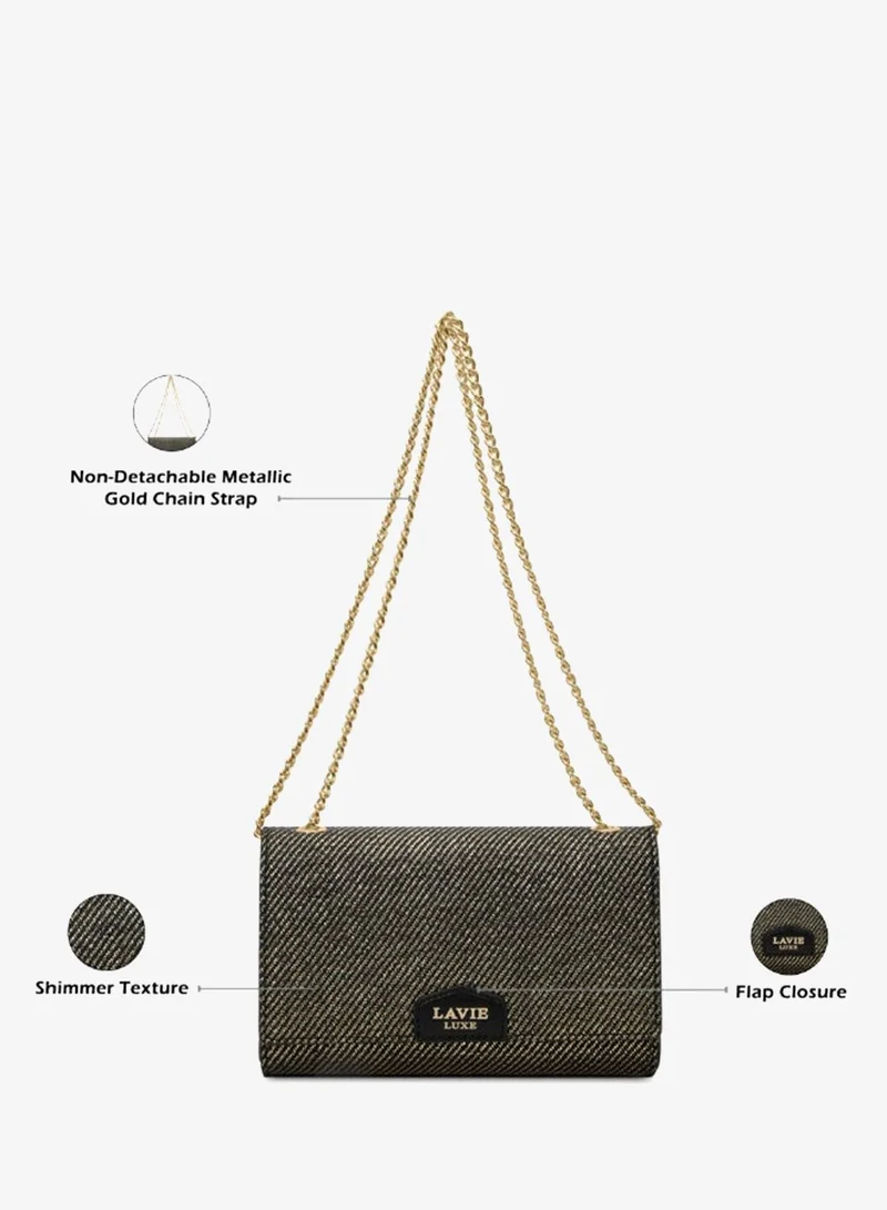 Lavie  Luxe Women's Glam Lauren Flap Sling (Black) for Women | Best Price UAE