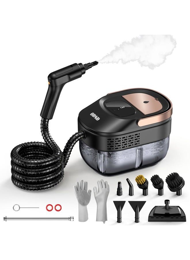 ODSD Steam Cleaner for Home & Car, 3-Level Adjustable Steamer for Cleaning, 15s Heat-Up & 1.6L Large Tank, Handheld Steam Cleaner for Car Detailing, Home, Tile, Grout,Furniture with 15pcs Accessories - Image 1
