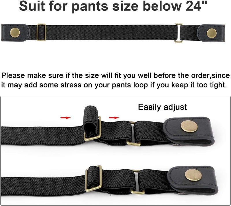 Werforu No Buckle Stretch Belt for Child Boys and Girls Buckle Free Kids Belt Up to 24 Inches - Image 3
