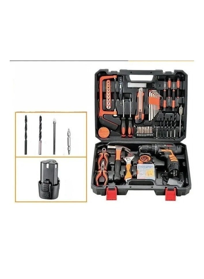 Denx Cordless Drill Kit Professional Home Tool Kit with DIY Hand Tool Kit for Home Office Garden Repair Maintenance | Maximum diameter 10mm | Speed ​​0 - 1450 rpm | 21 volt | 1300 mAh | Extra battery | DX1778 - Image 3