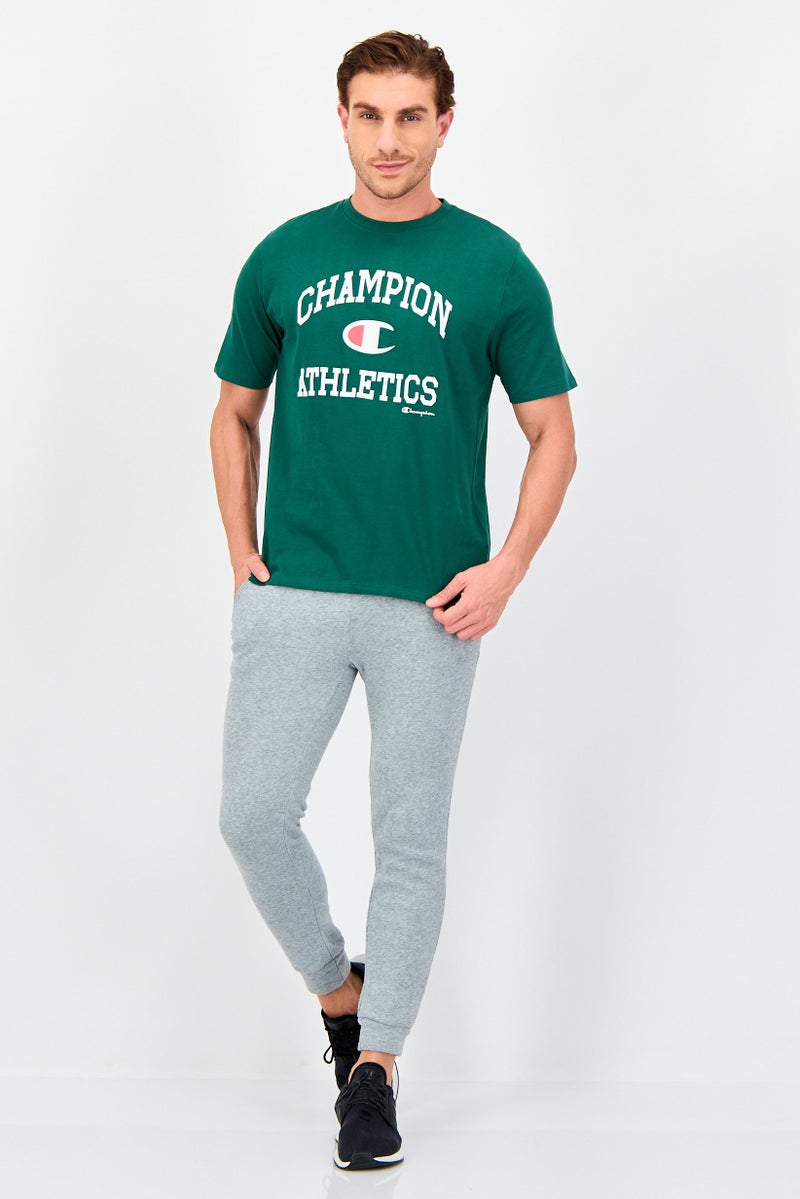 Champion تي شيرت رياضي للرجال بأكمام قصيرة مناسب في الهواء الطلق، أخضر - Image 4