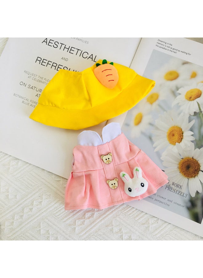 Generic - Attribute 20 Dressing Clothes Dressing Human Figure Replaceable Doll Plush 20cm Doll No Cm Cotton-Specifications:Pink Love Vest + Jk Red Skirt-Color:Suitable For 20cm Cotton Dolls - Image 1