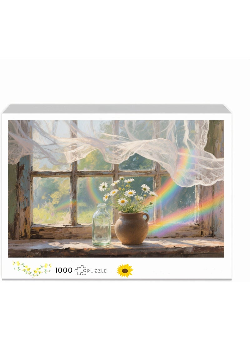 1000 piece puzzle, color oil painting themed puzzle, puzzle, entertainment and leisure, decorative puzzle, suitable for adults and children to use - Image 2