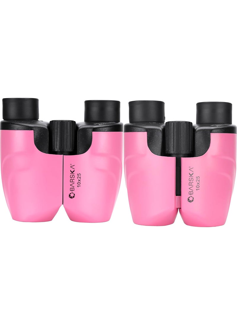 BARSKA BARSKA 10x25 Pink Porro Binoculars  - Image 2
