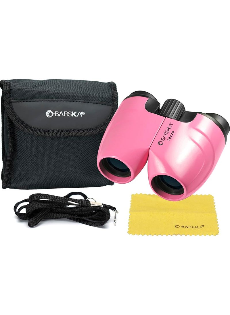 BARSKA BARSKA 10x25 Pink Porro Binoculars  - Image 1